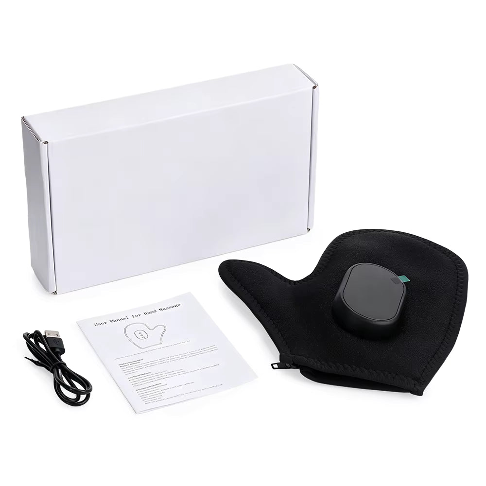 Cordless Heated & Vibrating Massager Glove with Red Light Therapy & Touch Screen